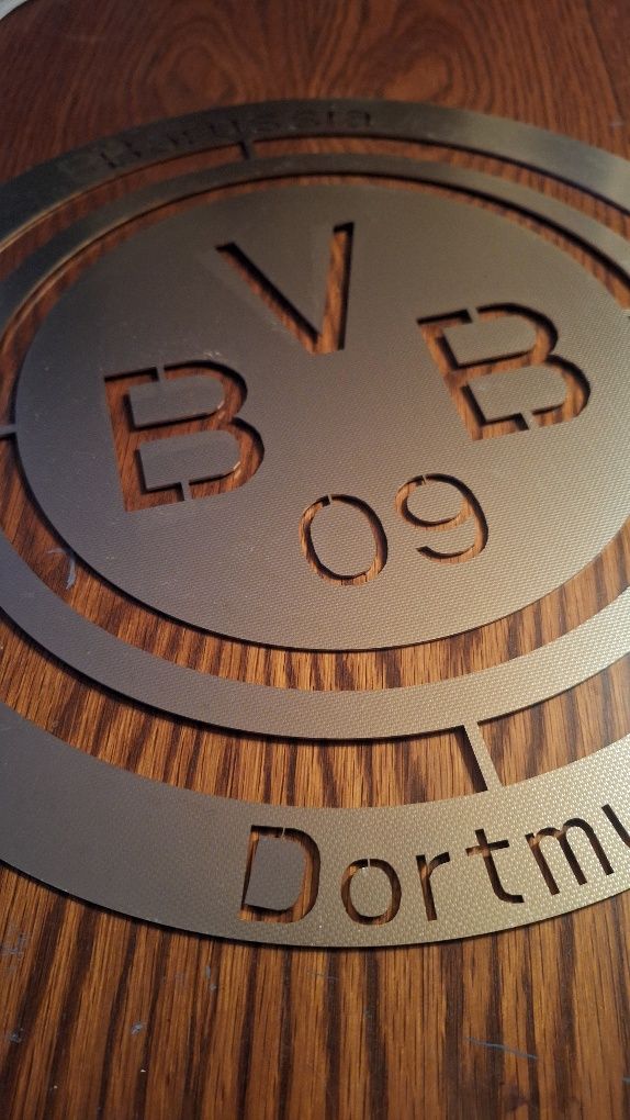 Logo Borussia Dortmund stal nierdzewna cnc