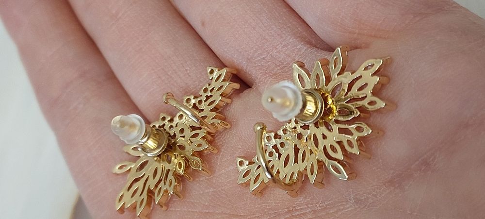 Przepiękne złote kolczyki ślubne WYPRZEDAŻ!!