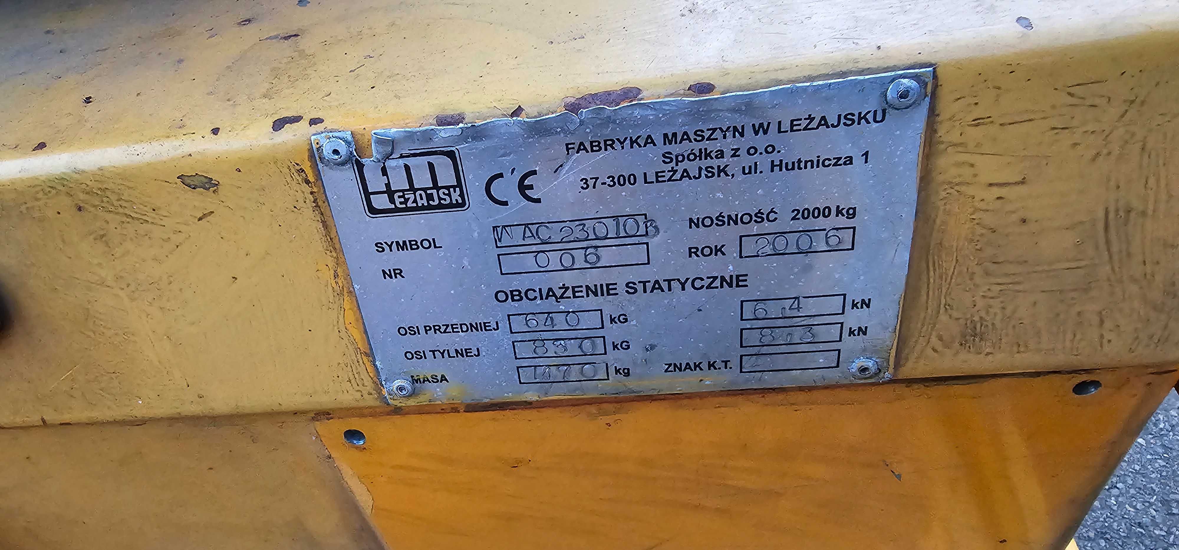 Wózek ciągnik akumulatorowy Leżajsk WAC 23-103