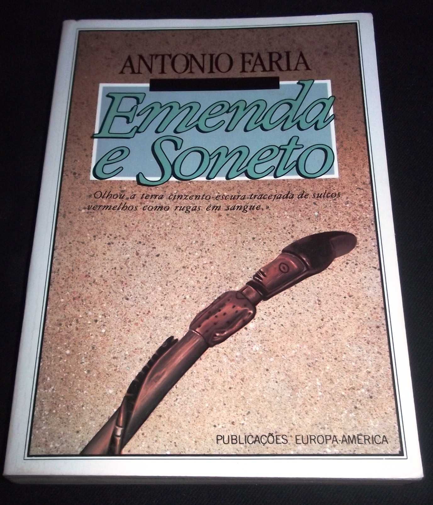 Livro Emenda e Soneto António Faria 1987 Europa-América