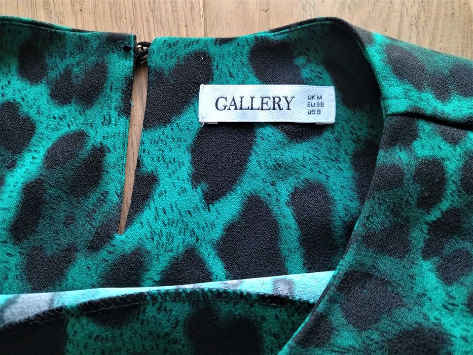 Bluzka oversize, zielona panterka, cętki, retro 80s, rock