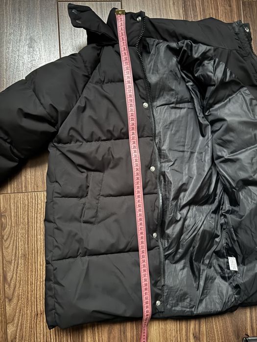 Зимова подовжена куртка пуховик унісекс zara