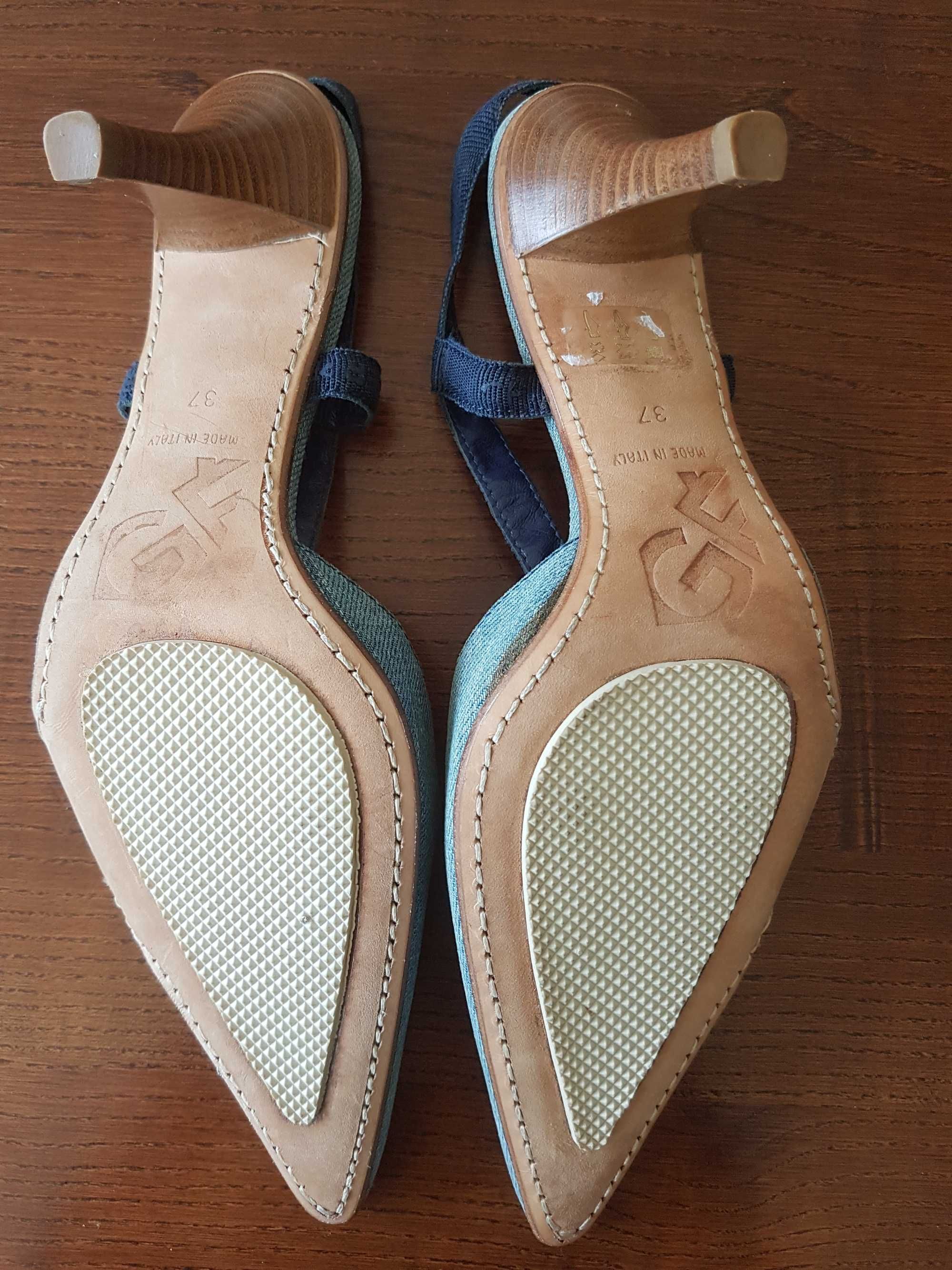 Sandalki, markowe, oryginalne, wloskie GF FERRE, NOWE, rozm.37