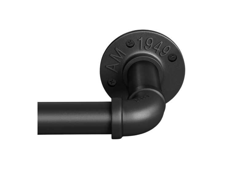 Czarny Regulowany Karnisz Industrialny Sufitowy 25mm 76-152cm