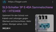 Disjuntor / corte sls e40A