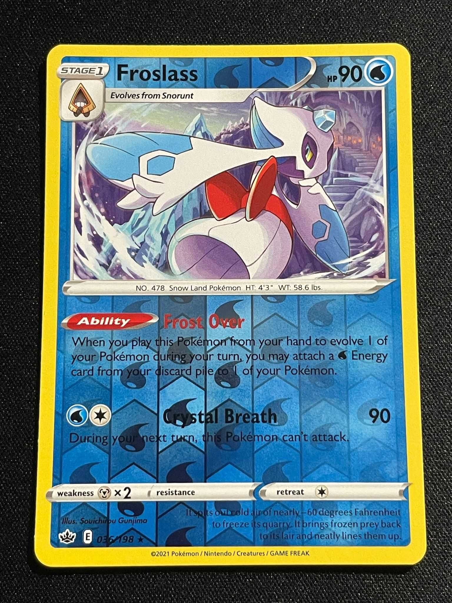 Carta Pokémon Froslass 36/198 Chilling Reign