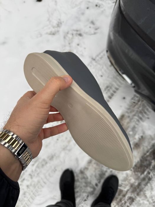 Чоловічі Нові шкіряні лофери, зимові, ХУТРО 41й 27см