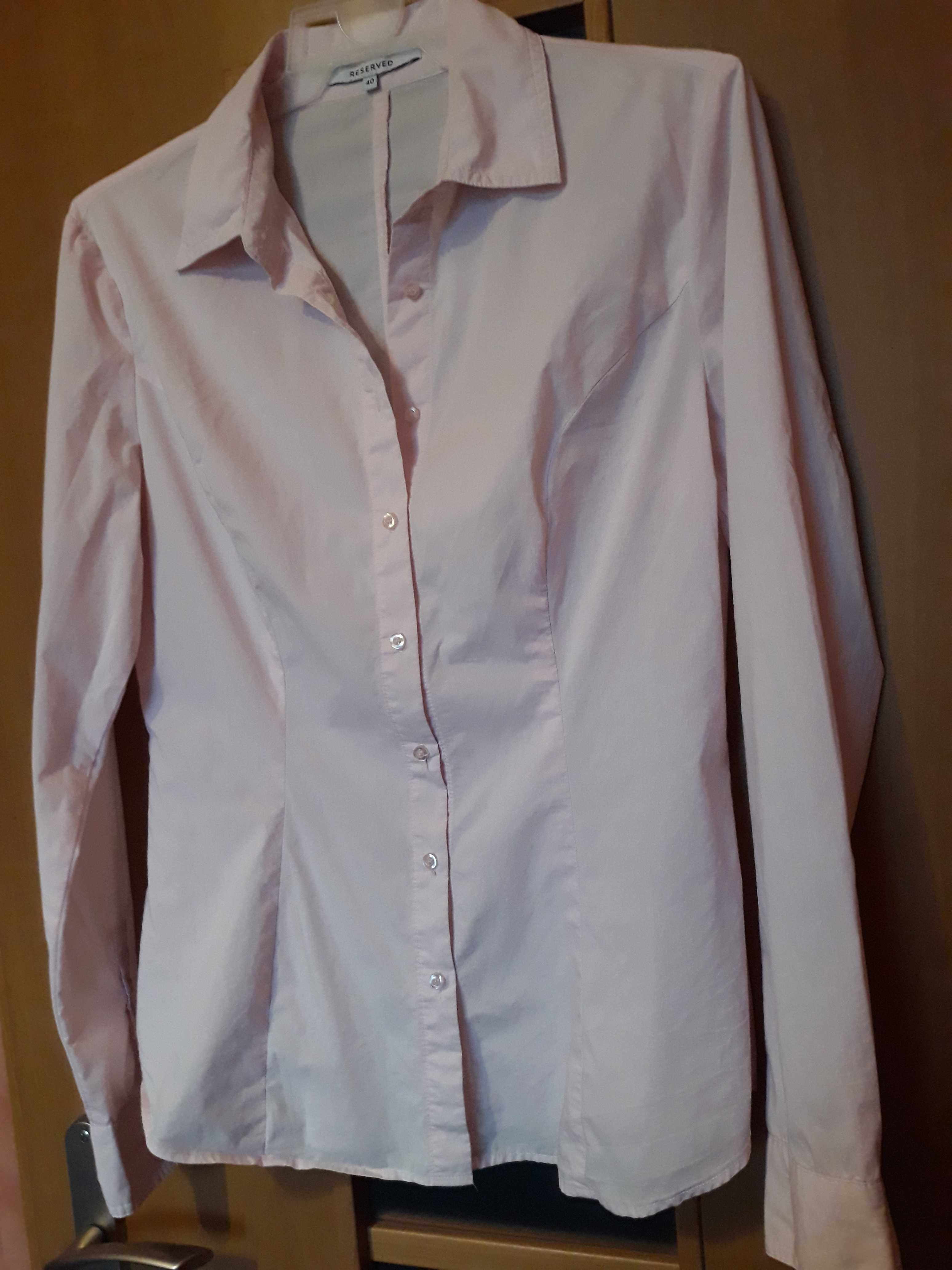 Bluzka koszulowa różowa jasna, Reserved, jak nowa, rozm. 40