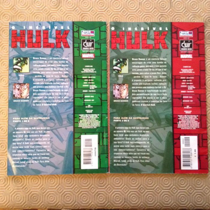 O Incrível Hulk - conjunto duas revistas  em bom estado