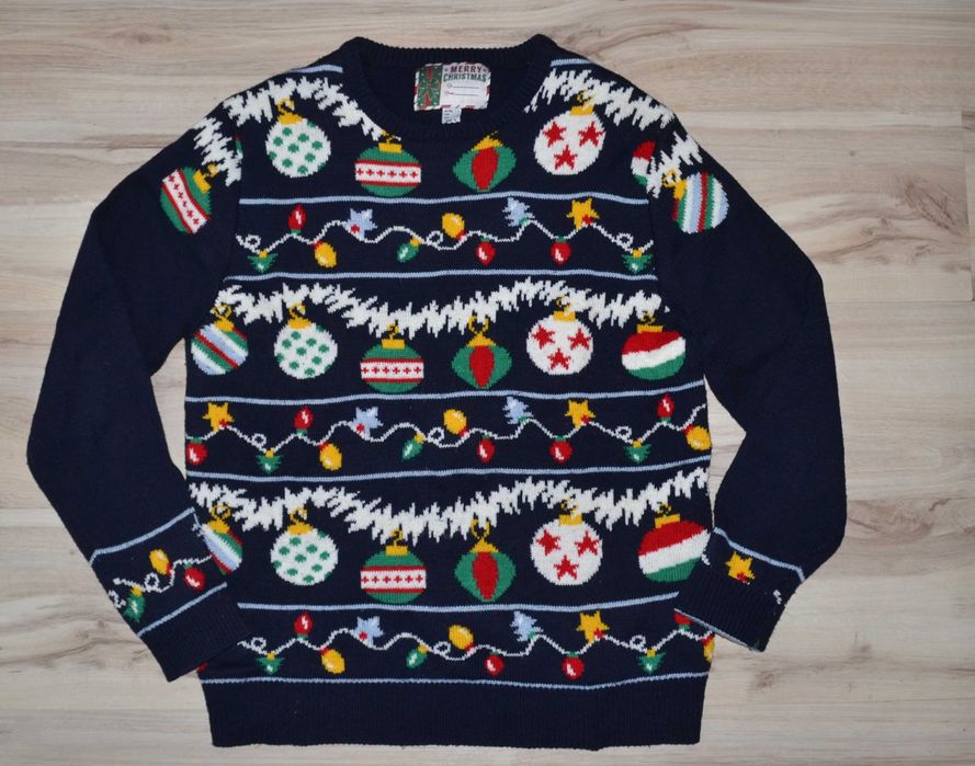 23^ Świąteczny sweter bombki wzory M/L