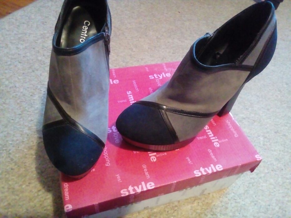 Buty Centro. Stylowe Botki na obcasie rozmiar 38