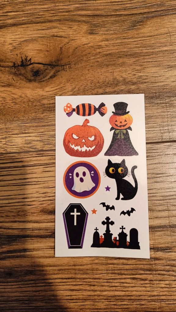 Tatuaże halloween dynia duch pająk dla dziecka