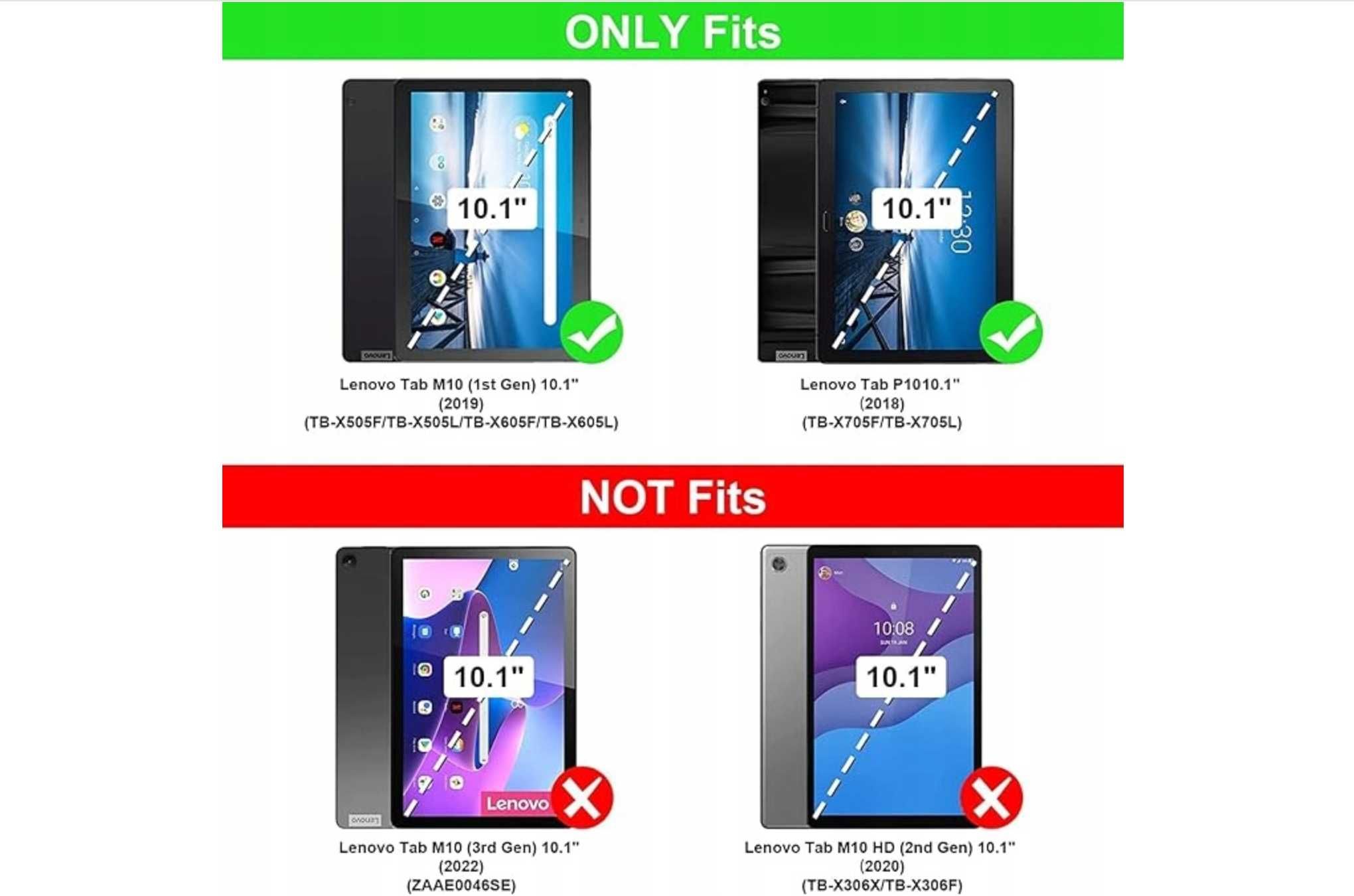 Etui do tabletu Lenovo Tab M10 i P10 + folia ochronna i rysik