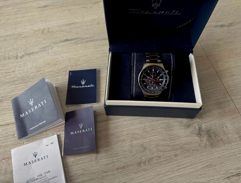 Elegancki męski zegarek Maserati