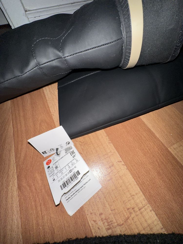Botas altas de plataforma  preta Zara 40