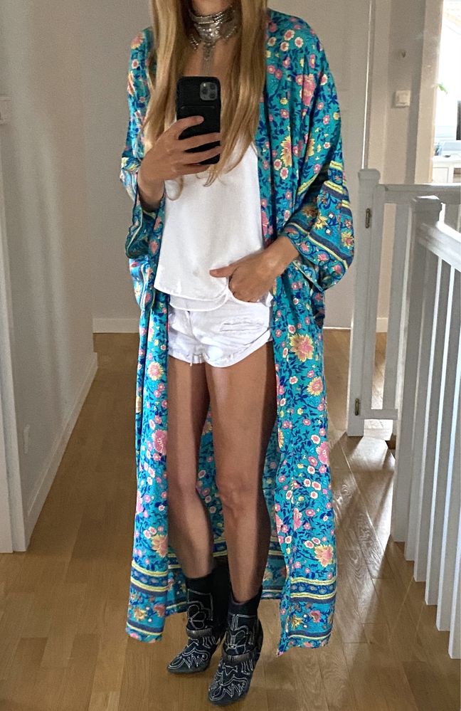 Kimono boho narzutka kaftan szlafroczek warsztaty rozwój