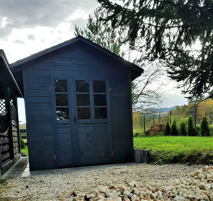 Domek drewniany narzędziowy gospodarczy Piotr do ogrodu. Producent