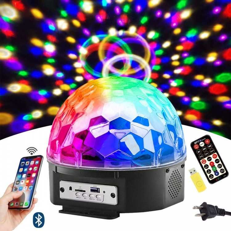 Большой диско шар Magic Ball, пульт, блютуз, МР3, флешка - цветомузыка