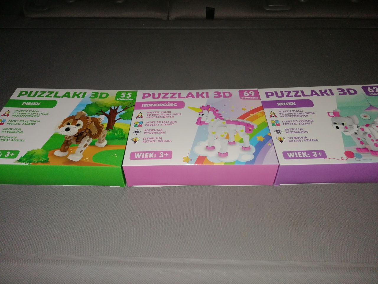 Puzzlaki 3d 55-69 elementów. Puzzle