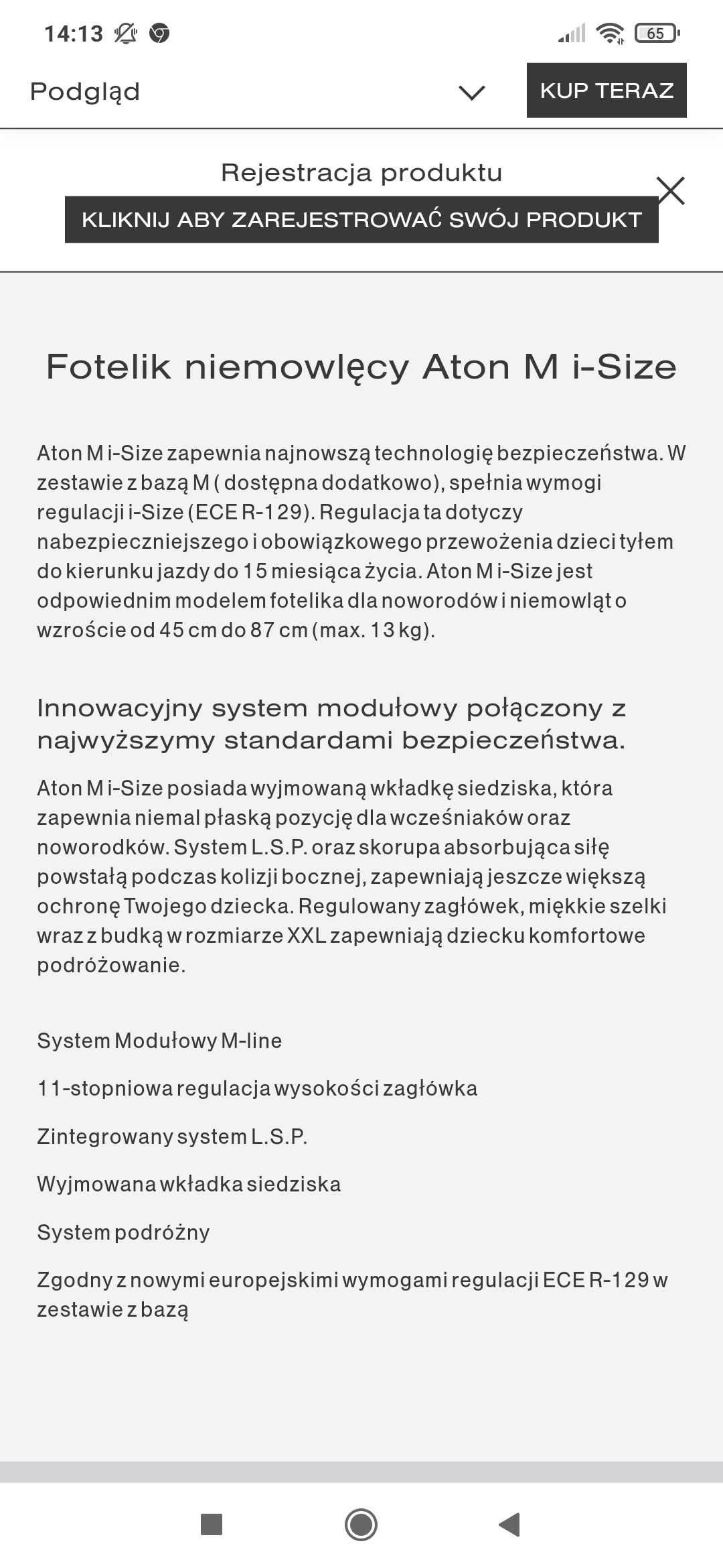 Fotelik Cybex Aton M i-size BDB OKAZJA!!