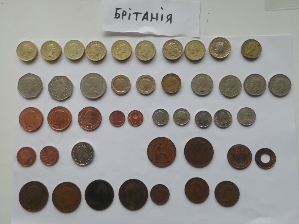 Монеты Британії лот