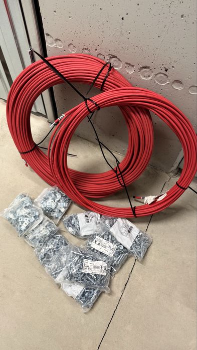 Kabel ognioodporny bezhalogenowy 1x2x1,4 mm + uchwyty!!!