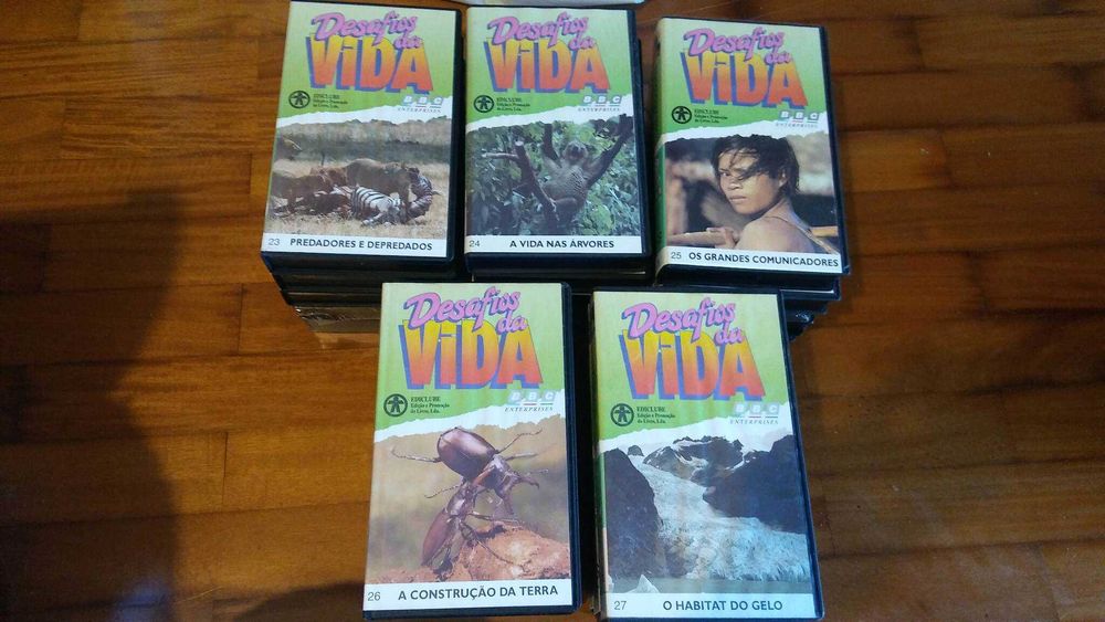 VHS - 33 cassetes - Desafios da Vida - BBC - 1994
