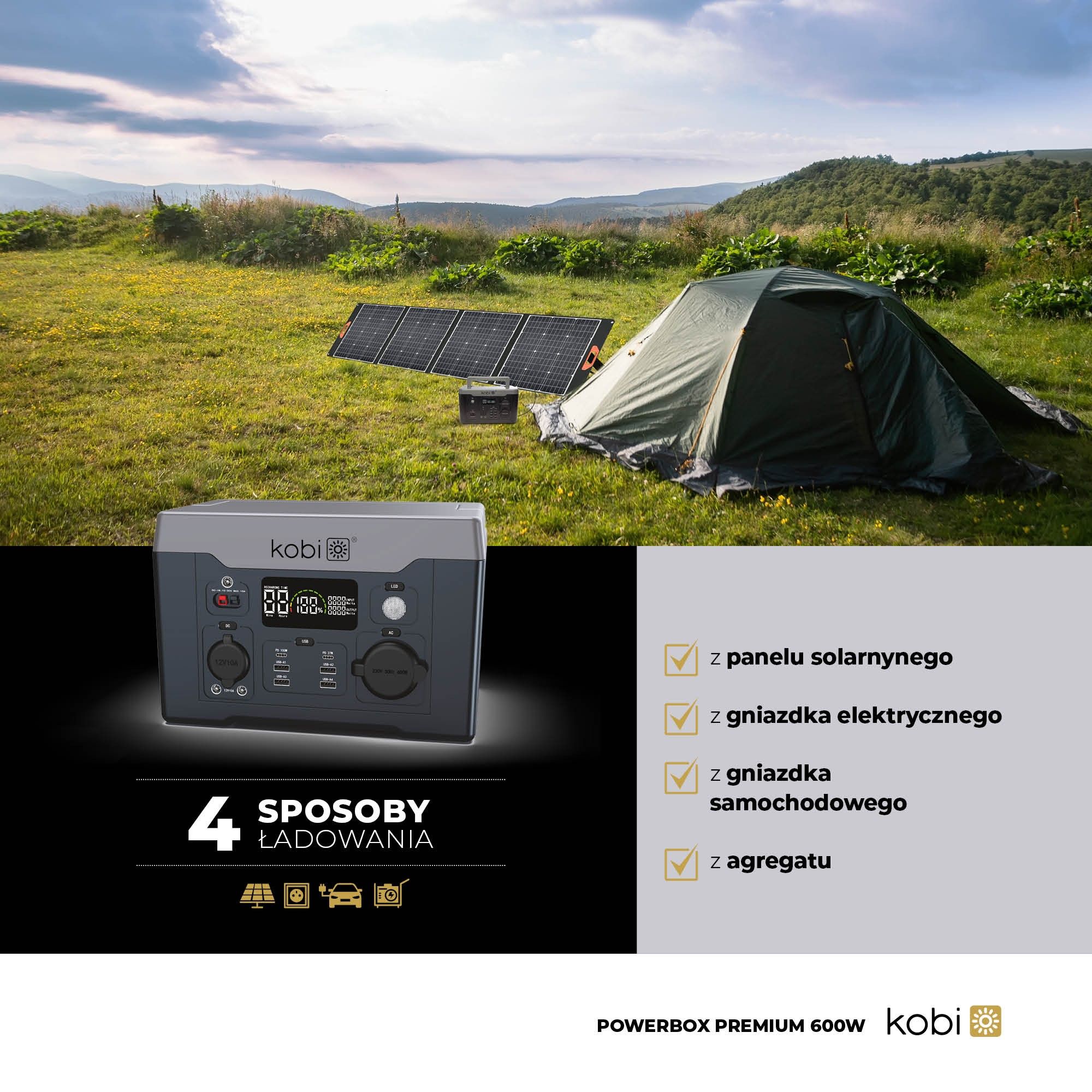 Банк енергії POWERBOX 600W Зарядна станція живлення переносна