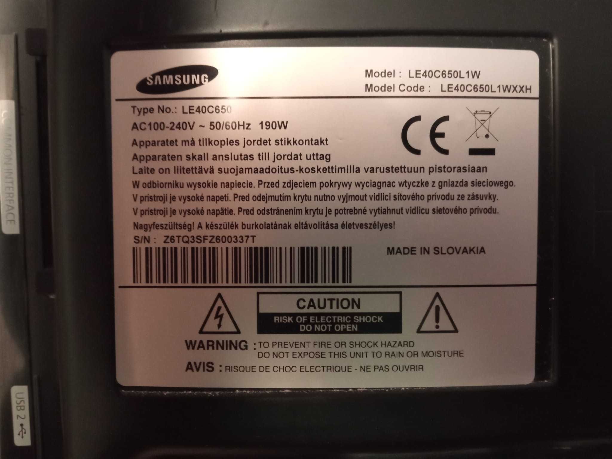 Telewizor LCD SAMSUNG LE40C650