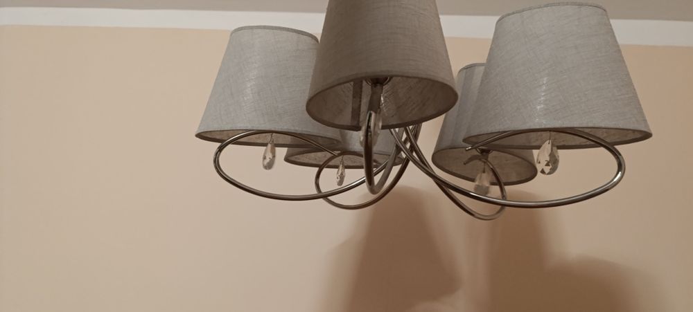 Żyrandol 5 żarówek E14 led lampa