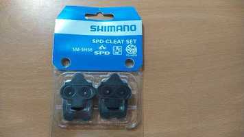 Pedais de Bicicleta - Kit de Patilhas SHIMANO SM-SH56 - Novo a Estriar