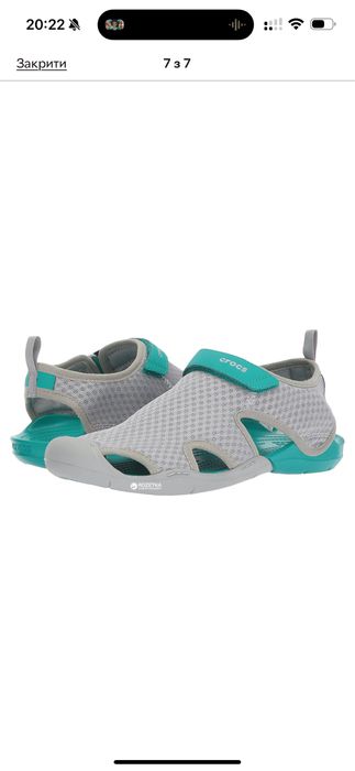 Босоніжки Crocs Swiftwater Mesh Sandal W 204597 Сірий