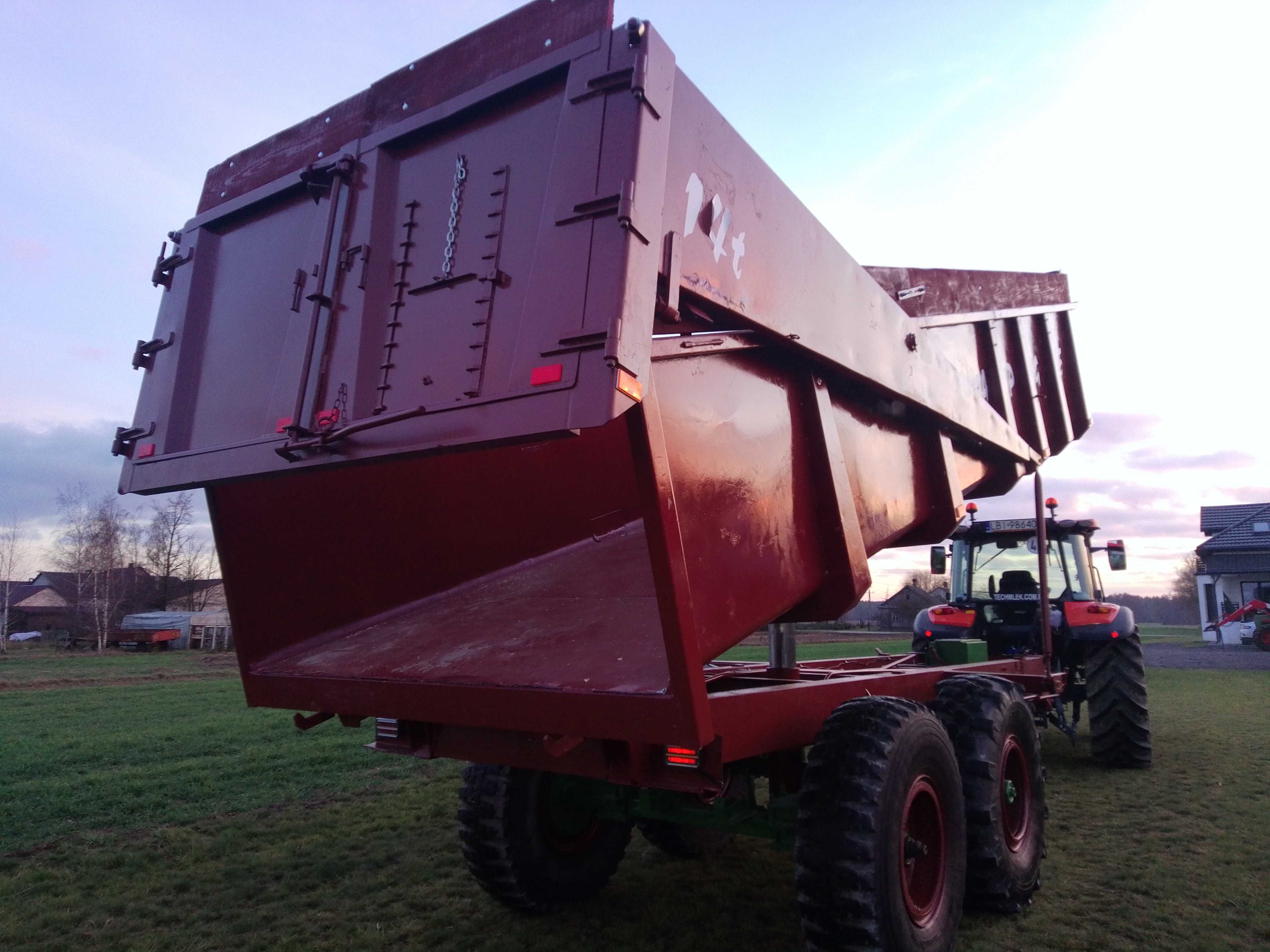 Przyczepa skorupa 14 ton tandem własna hydraulika La Campagne i inne
