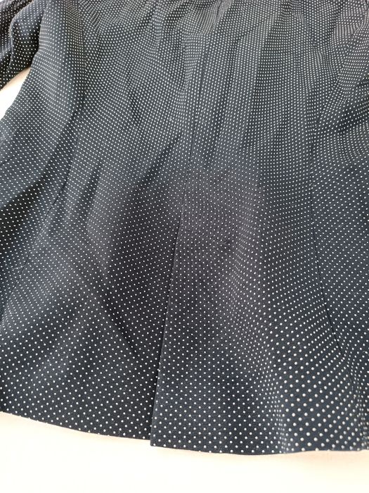 Wiskozowa granatowa marynarka damska żakiet w kropki S Zara