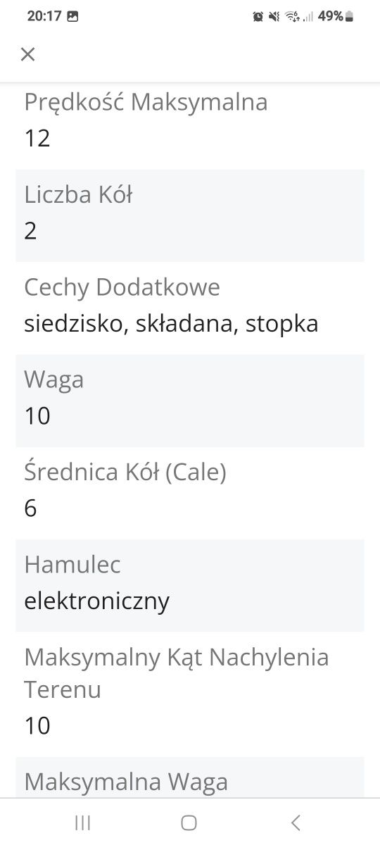 Hulajnoga elektryczna escooter