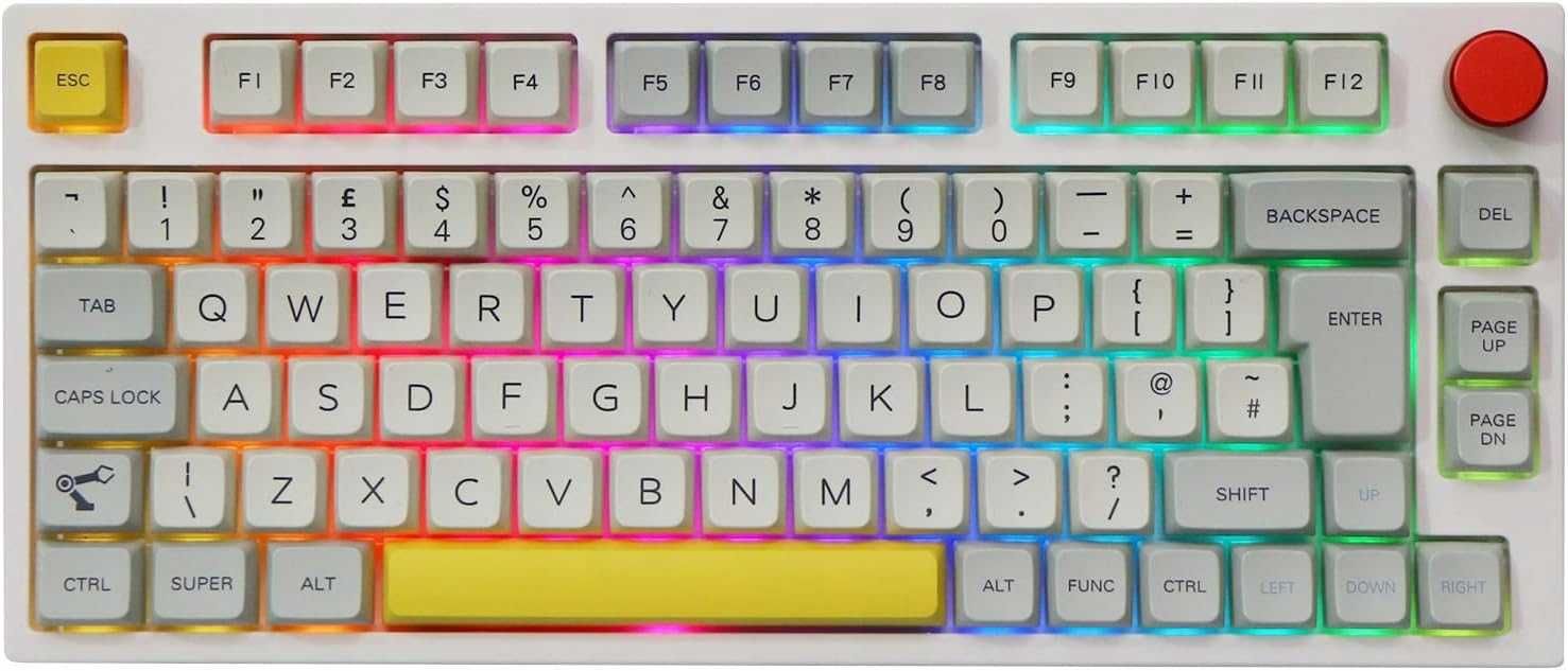 Klawiatura Mechaniczna Epomaker Theory TH80 PRO RGB BT Flamingo Linear