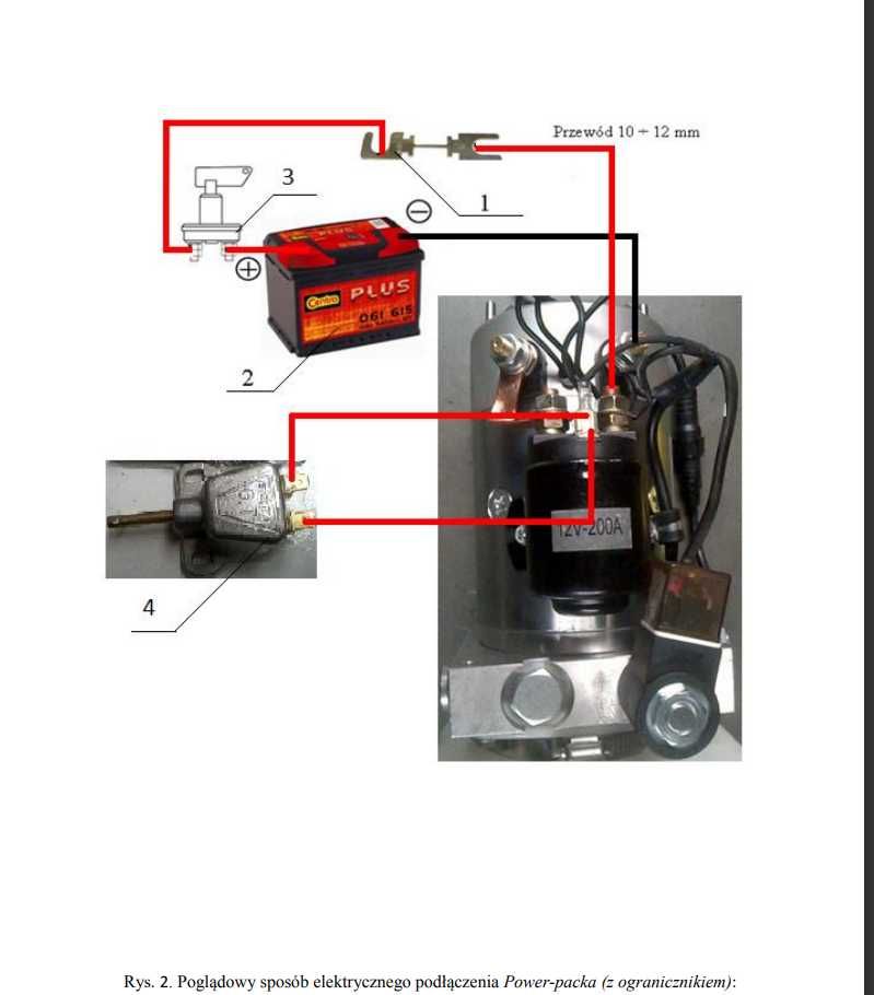 Wyłącznik krańcowy pompy elektrycznej   siłownika wywrotu