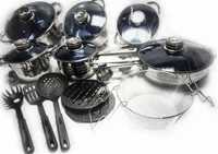 18 предметов набор посуды кастрюли сковорода кастрюля для кухни