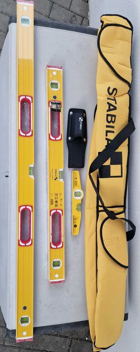 Niveis Stabila e mala 96 Spirit Level,  25cm 81cm + 122cm Como novos
