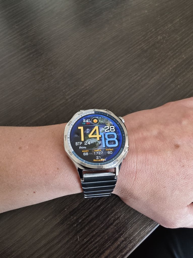 Смарт часы Huawei watch GT 5/Global + 2 металлических браслета +стекло