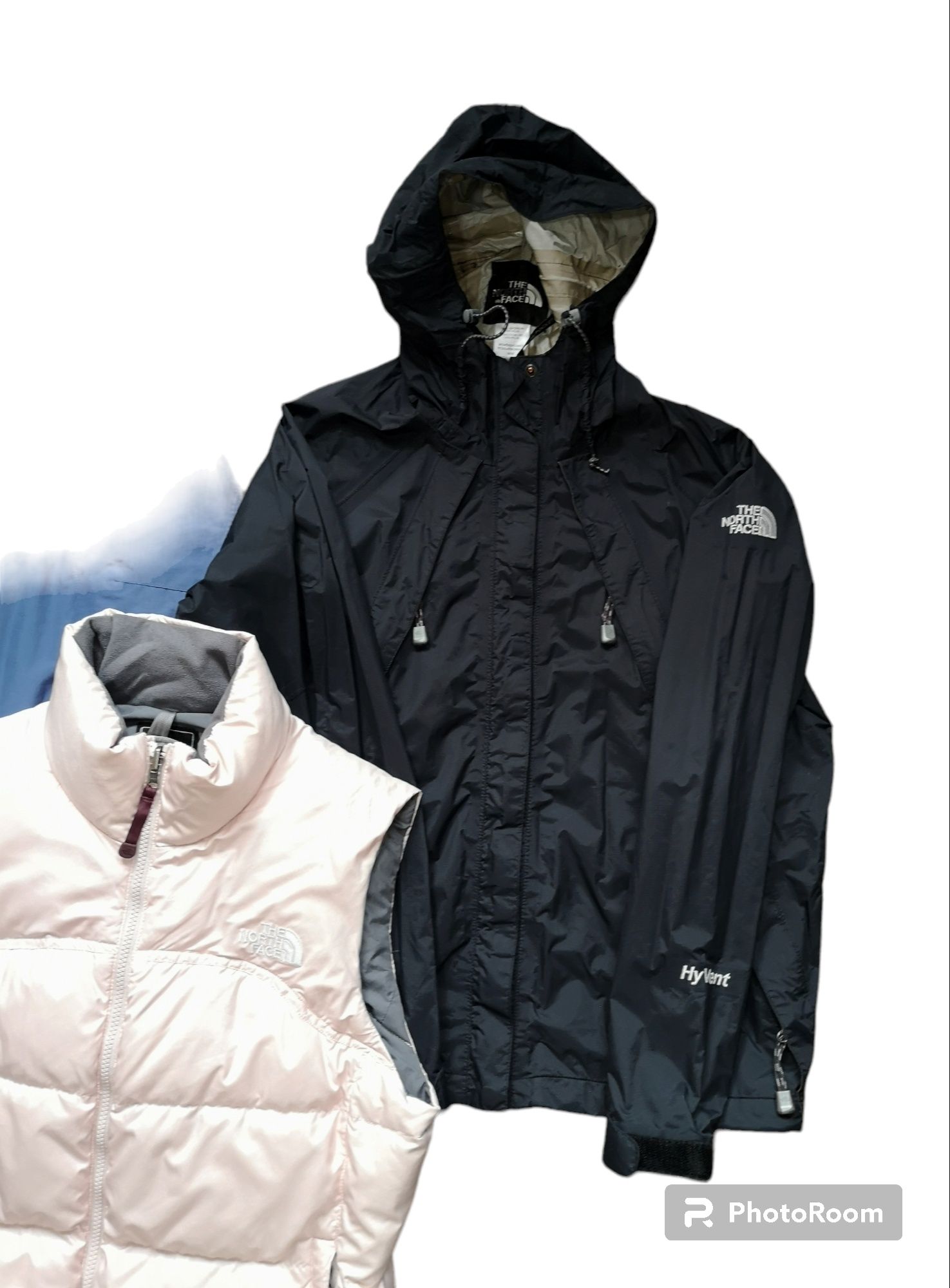 Zestaw THE NORTH FACE 2x Kurtka hyvent + bezrękawnik nuptse 700 bulk