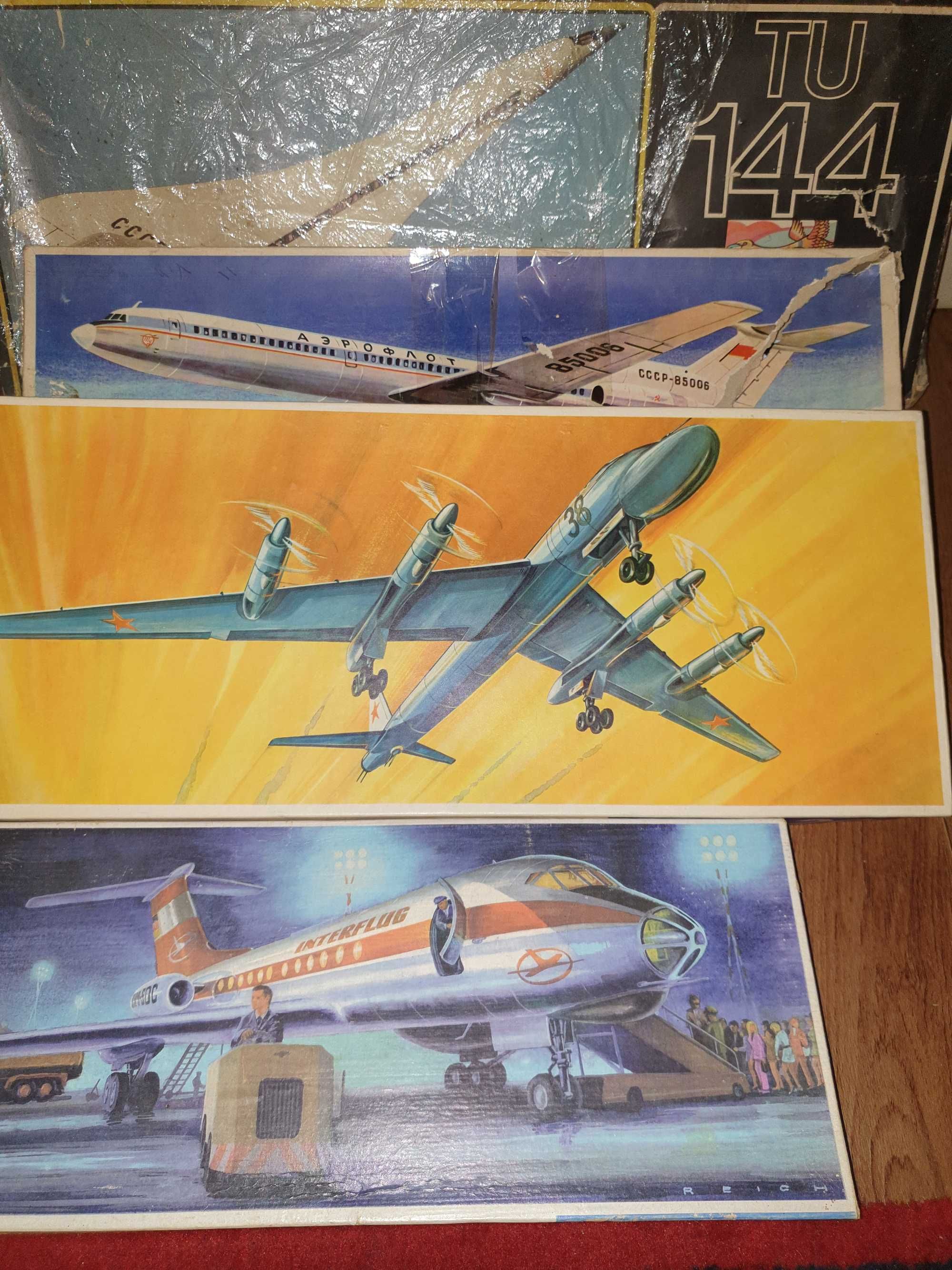 Сборный набор самолёт модель Ту-134  plasticart ( ГДР) времён ссср