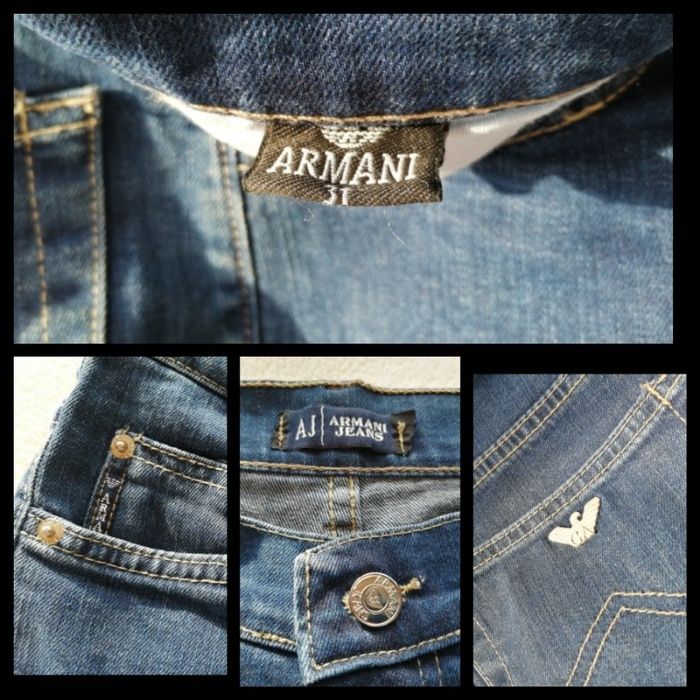 Armani Jeans roz. 31, M/38/10 nowe bez metek, klasyczne niebieskie