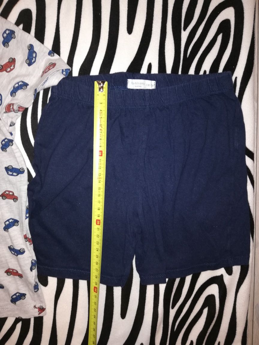 Piżama 128 krótki rękaw krótkie spodnie