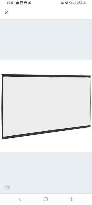 Ekran projekcyjny 16:9  vidaXL 191 cm x 115 cm