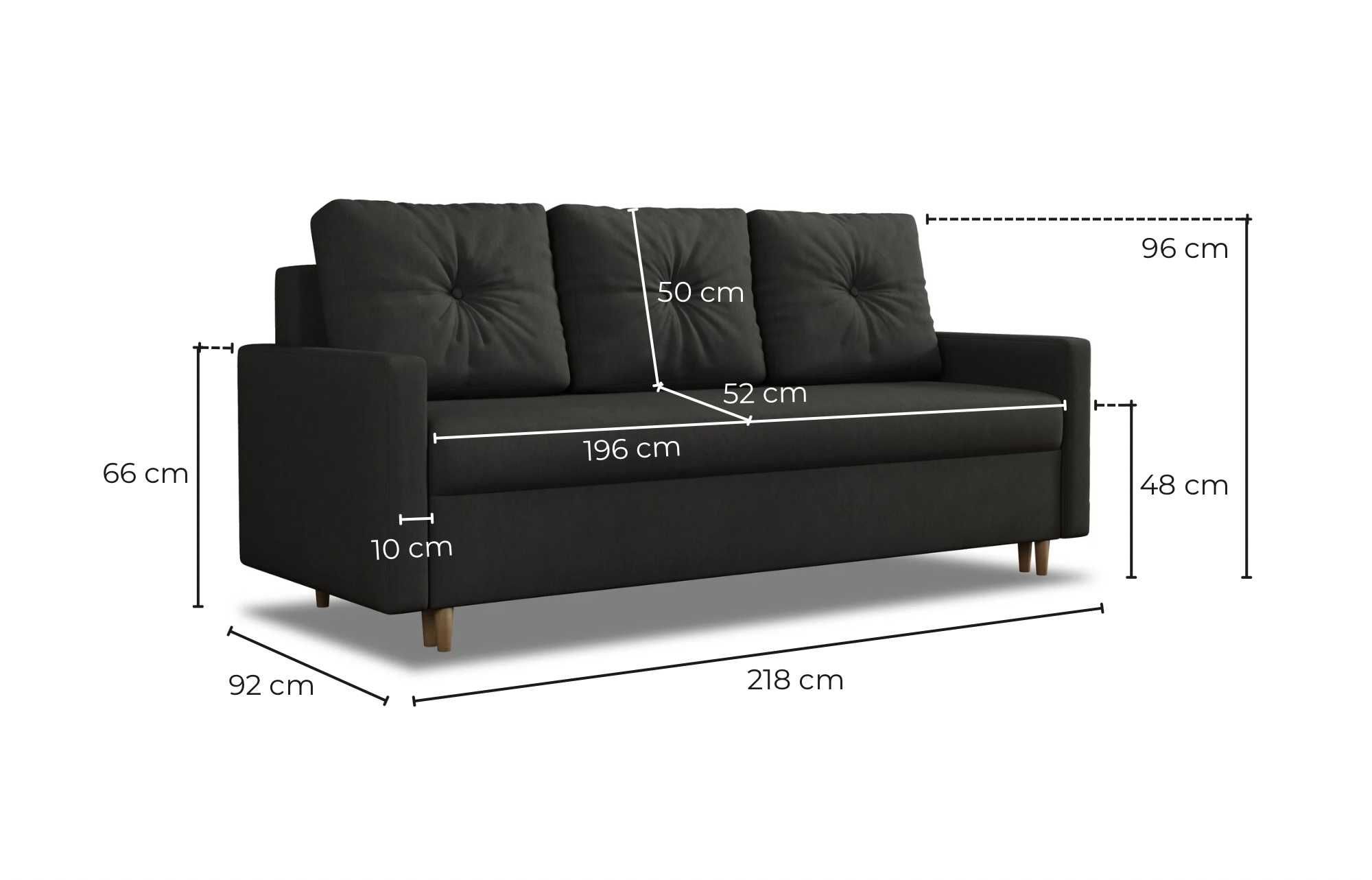 Zestaw komplet wypoczynkowy kanapa Skandynawska i fotel Uszak. Sofa
