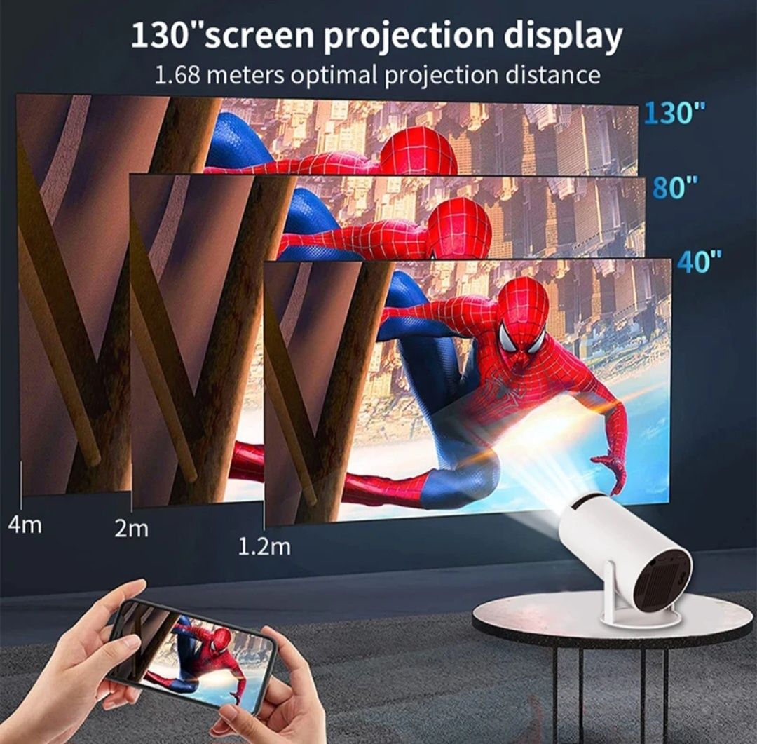 Nowy super projektor rzutnik  4K WI-FI , 2.4 /5 G , android , ios