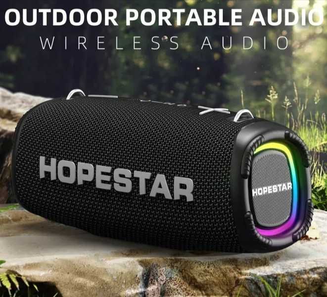 80W! Портативна колонка  HOPESTAR A6 Max з бездротвим мікрофоном