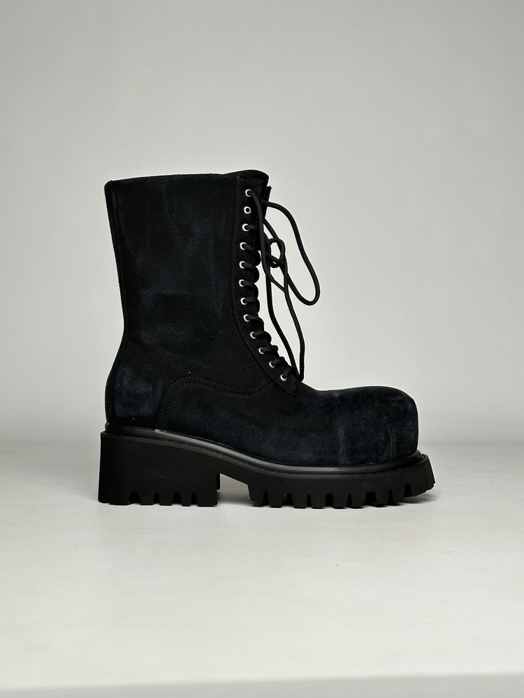 BALENCIAGA STOMPER BOOTS ботинки боты черные opium archive distressed