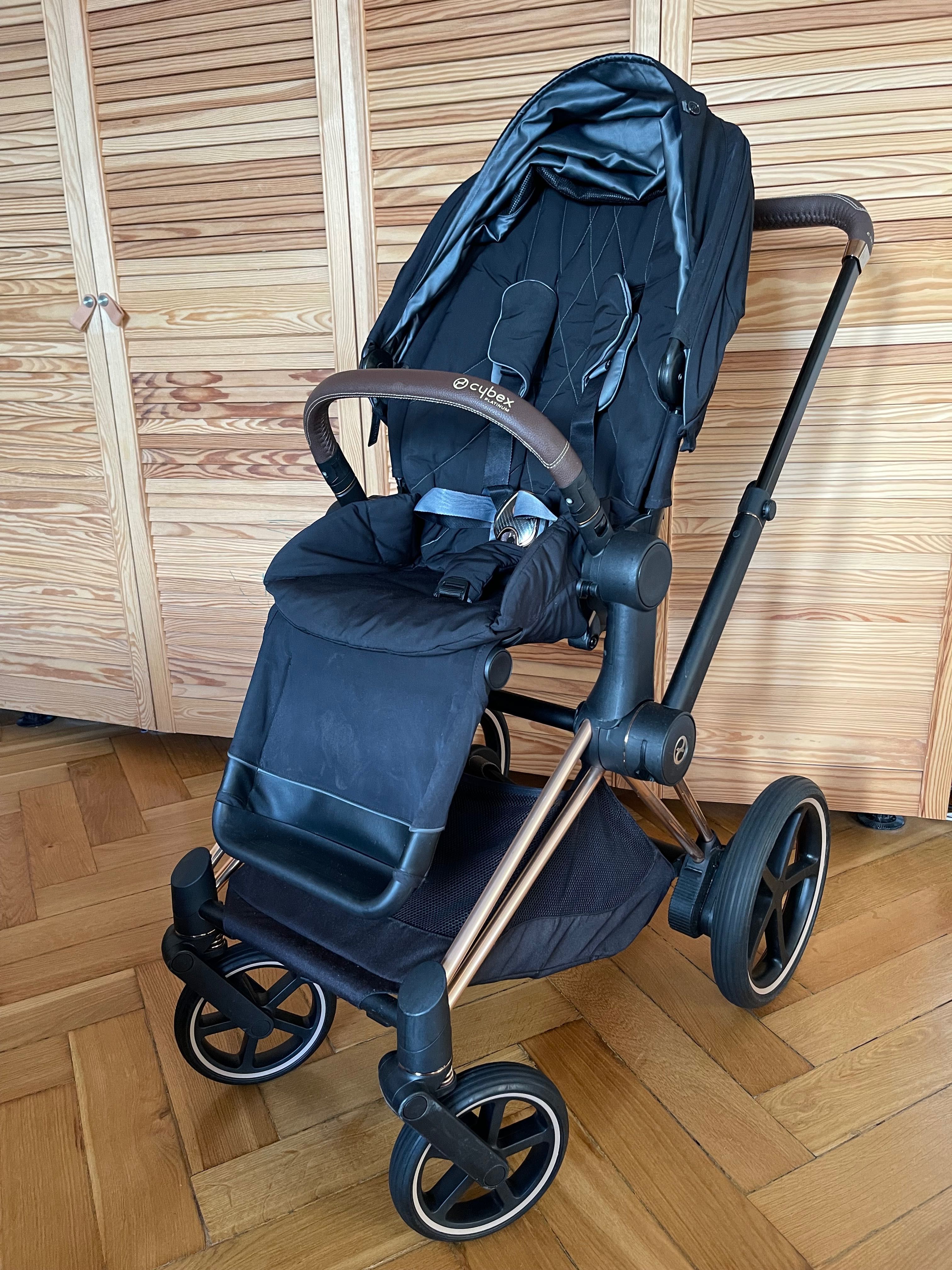 Wózek Cybex ePriam 2.0 gondola I spacerówka + akcesoria